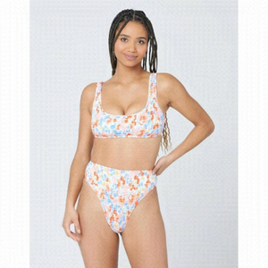 L*SPACE "barlette" Bitsy flowers bikini bottom womens sz Xsmall BNWOT